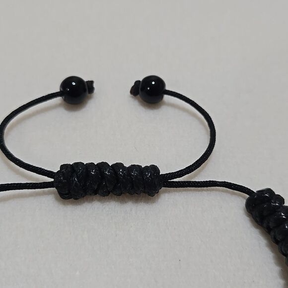 Black and Gold Adjustable Bracelet - Picture 3 of 5